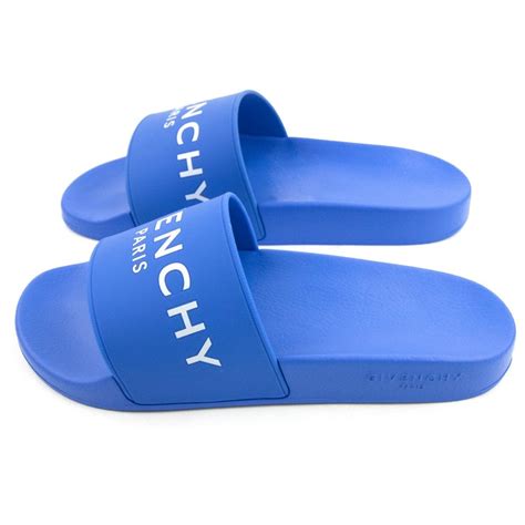 givenchy velvet slides blue|Givenchy slippers sale.